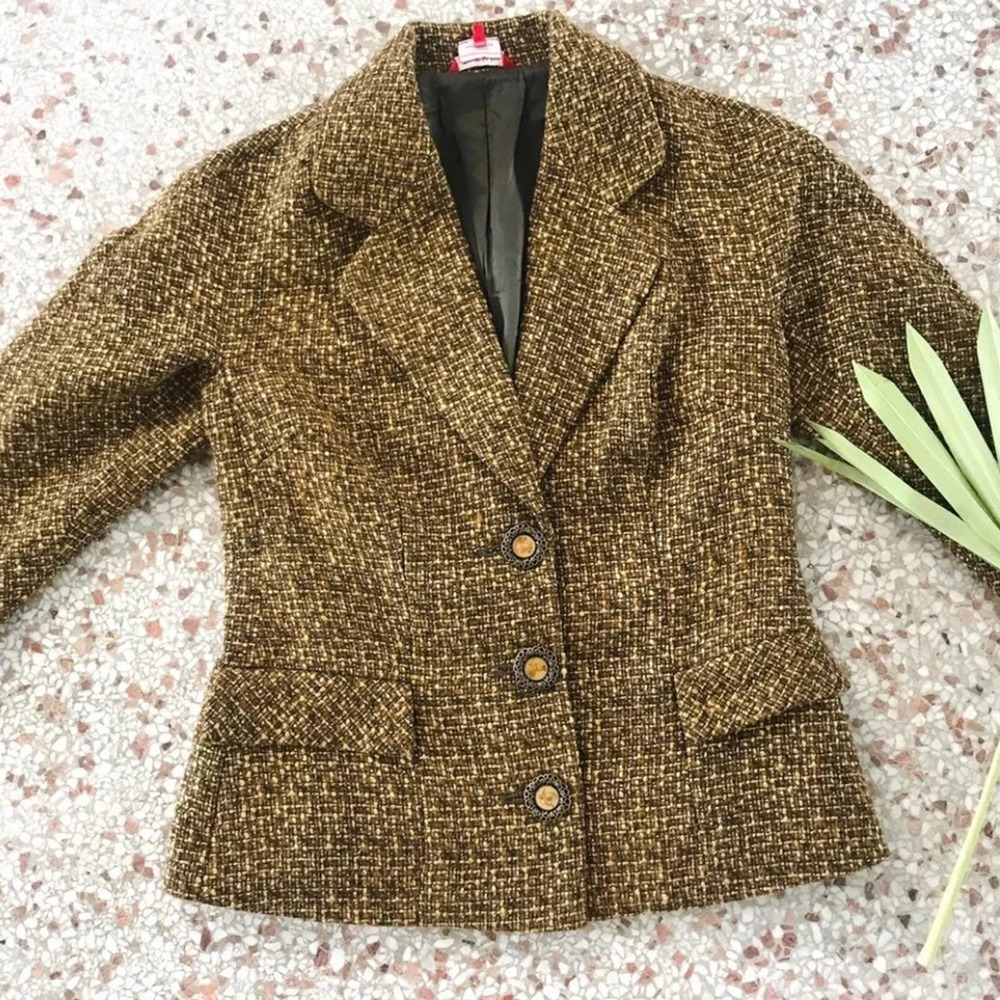 Vintage Mustard brown blazer - Picture 5 of 7